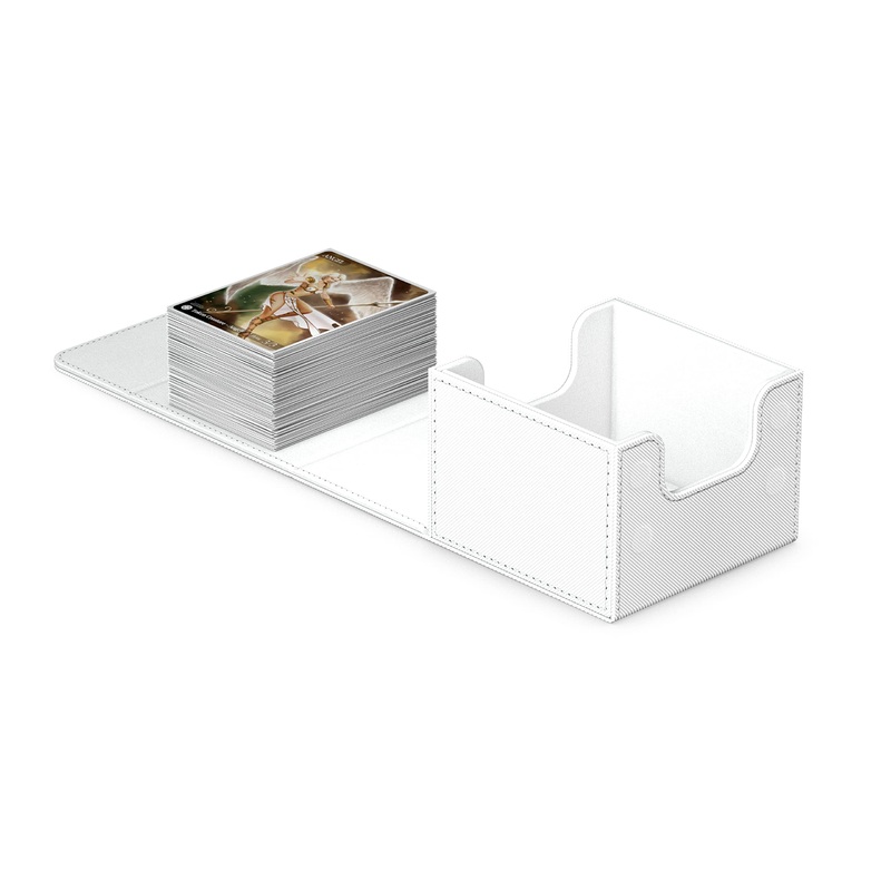 Ultimate Guard Sidewinder 133+, Deck Box for 133 Double-Sleeved TCG Cards, White, Magnetic Closure & Microfiber Inner Lining for