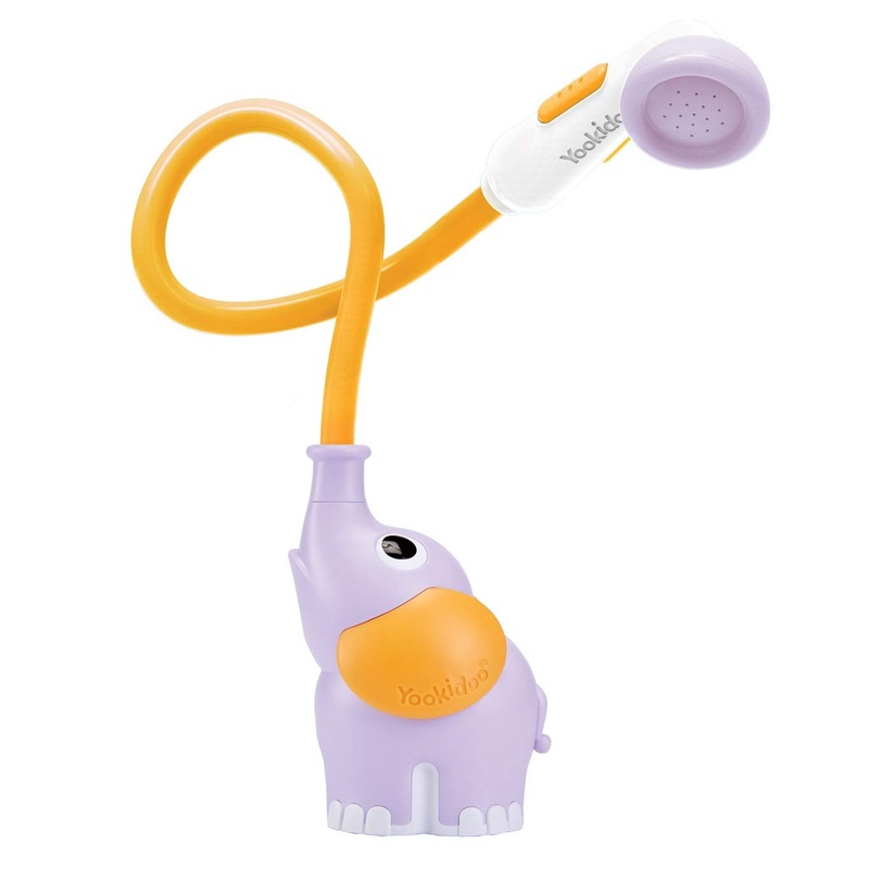 Yookidoo Baby Bath Shower Head – Elephant Water Pump and Trunk Spout – for Newborn Babies in Tub Or Sink