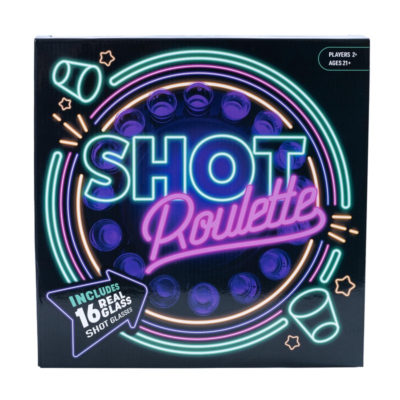 Endless Games Shot Roulette Drinking Game – Spin The Wheel Party Game For Adults | Includes Shot Glasses And Roulette Set | 2+ P