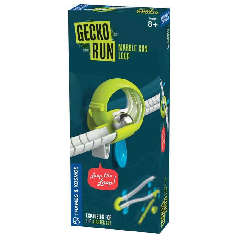 Gecko Run Marble Run Loop Expansion Pack By Thames & Kosmos – Extra Stunt For Vertical Marble Run Starter Set; Fast, No-Mess Set