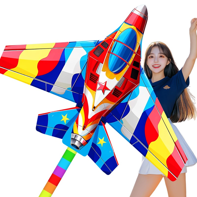 Hengda Kite Spaceship Kite Airplane Kite For Kids Beginners And Adults Easy To Carry And Assemble Suitable For Outdoor Activitie