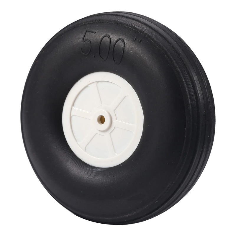 Heyiarbeit 5” Rc Model Airplane Foam Wheel Super Light Tire And Wheel Sets For Rc Airplane Pu Sponge Tire With Plastic Hub 2 Pc