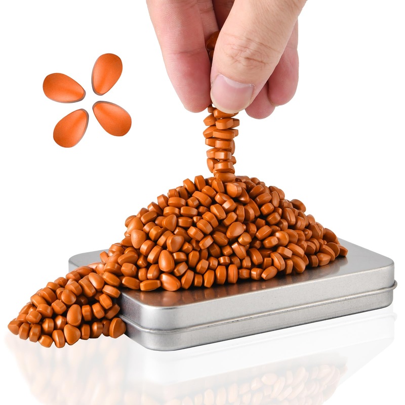 Lcvuuk Magnetic Ferrite Putty Rocks, Orange More Than 600 Weak Magnetic Smooth Ferrite Pebbles, Magnet Rock Desk Toys And Time-K