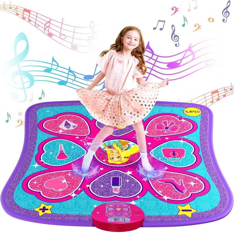 Setfal Dance Mat Toys, Toys For 3 4 5 Year Old Girl, With Led Lights, 9 Built-In Music, 7 Game Modes, 5 Challenge Levels, Birthd