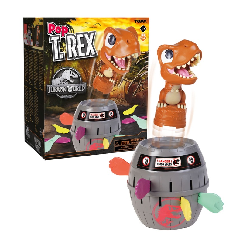 Tomy Pop Up T-Rex Board Game – Family And Preschool Kids Games For Family Game Night – Kids Activities And Jurassic World Toys –
