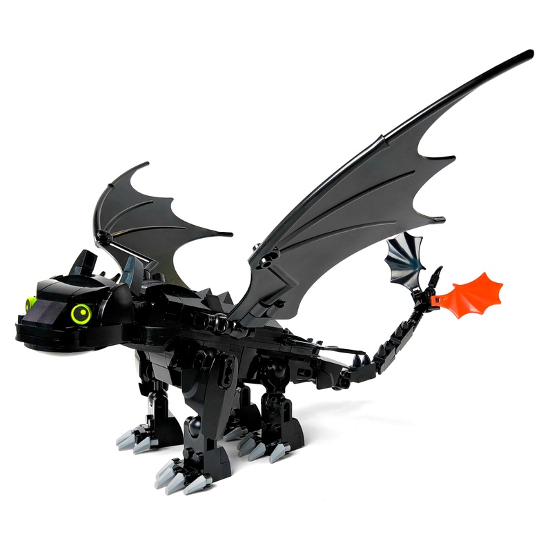 Toysvill Night Black Dragon Building Block Toy, Action Figures (Night Fury) [257 Elements]