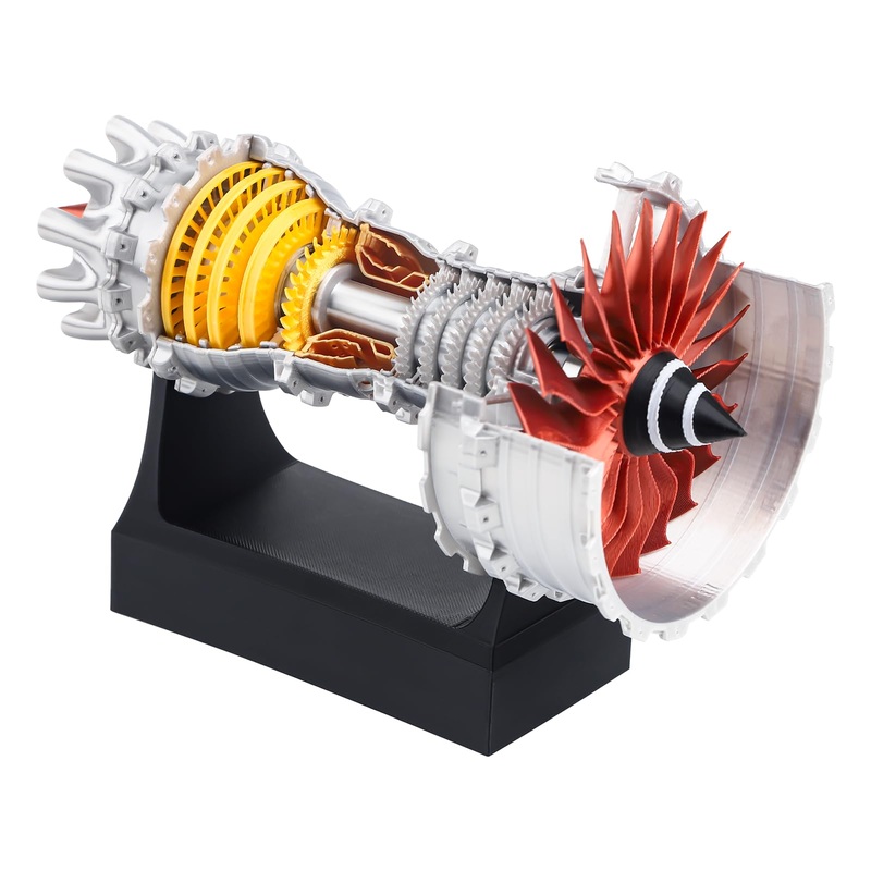 Tr900 Turbofan Engine Model Aircraft Engine Kit Turbojet Engine Model Adult Gift Mechanical Science Education Toy As Shown