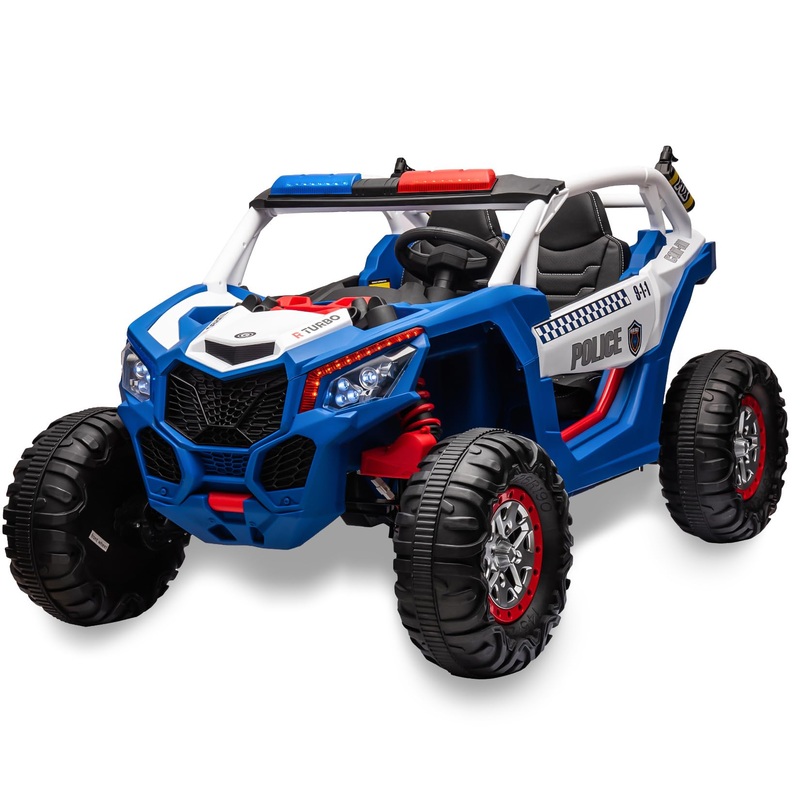 Two Seater 24V Kids Ride On Utv Car, Hetoy 4Wd 300W Motors Powerful Electric Vehicle W/Remote Control, 4 Shock Absorbers, Leathe