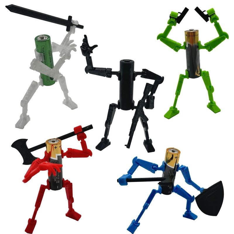 5Pcs 3D Printed Mobile Robot T13 Action Figure, Limbs Movable Figure, Environmental Protection Toys, Desktop Decoration, Creativ