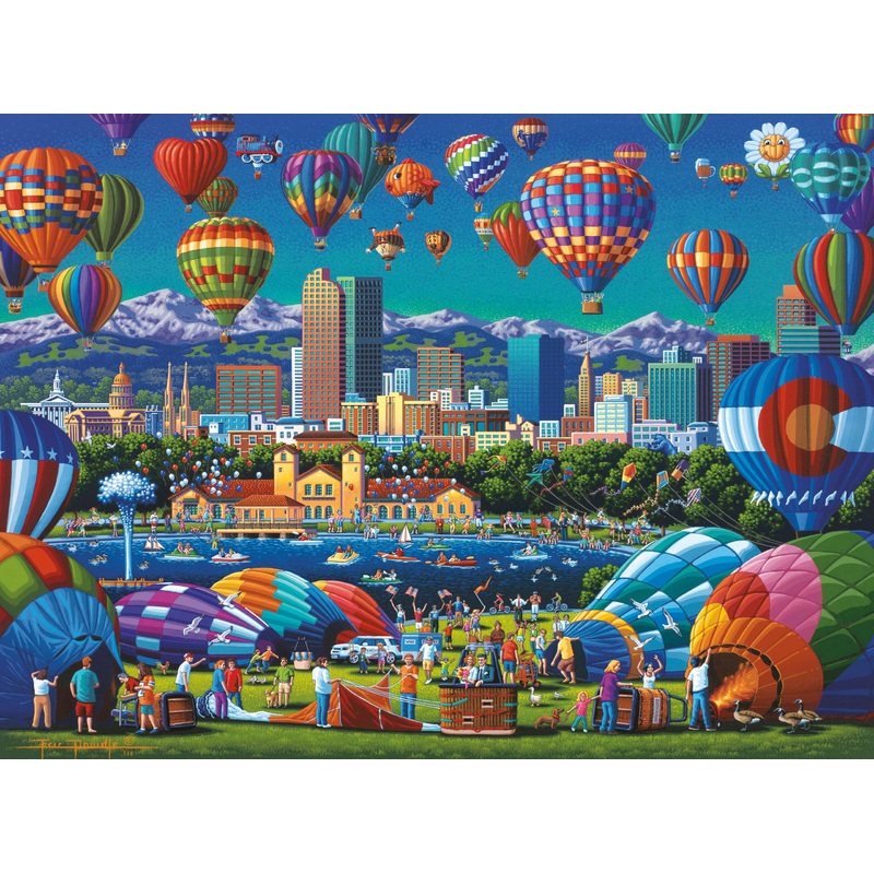 Buffalo Games – Sapphire Select- Eric Dowdle – Balloon Spectacular – 1000 Piece Jigsaw Puzzle – Challenging & Fun – Blue Core Pu