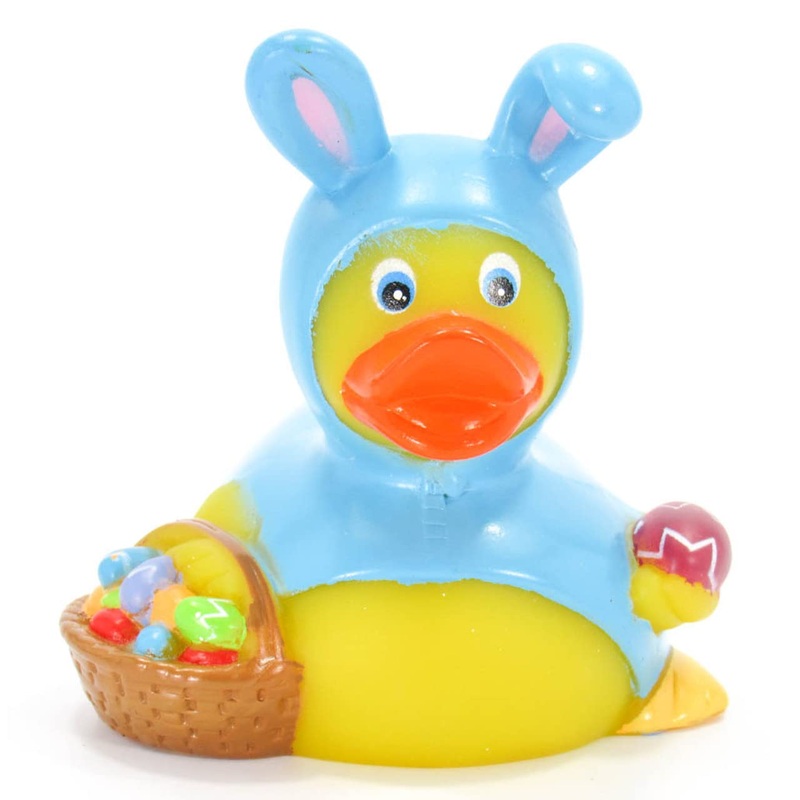Easter Bunny Blue Rubber Duck Bath Toy | Weighted And Sealed | Safe For Children All Ages | 100’S Of Styles To Chose | Collect T