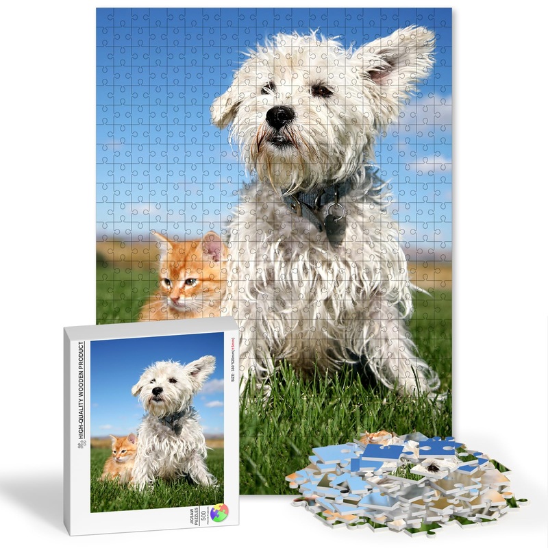 Riyakoo Personalized Jigsaw Puzzles, Photo Puzzle, Pet Puzzle, Wedding Puzzle, Family Reunion Puzzle, Customized Wooden Puzzle G