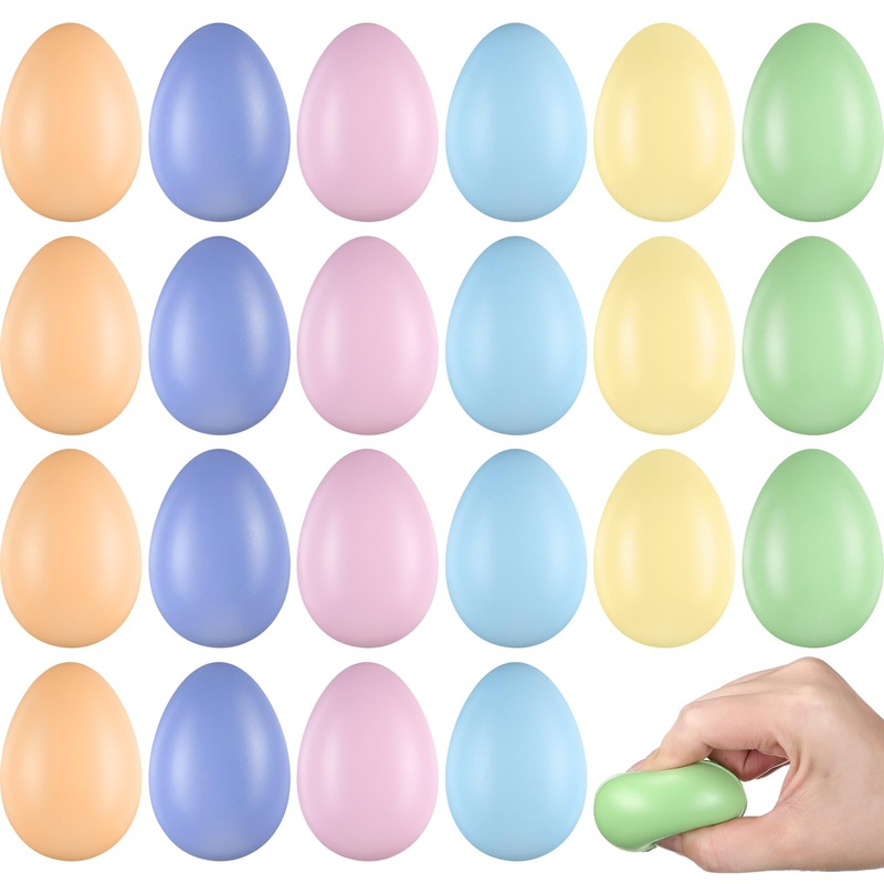 Silipull 36 Pcs Soft Squeeze Easter Eggs Slow Rising Easter Basket Stuffers Stress Relief Gifts Toys For Party Favors Easter Boy