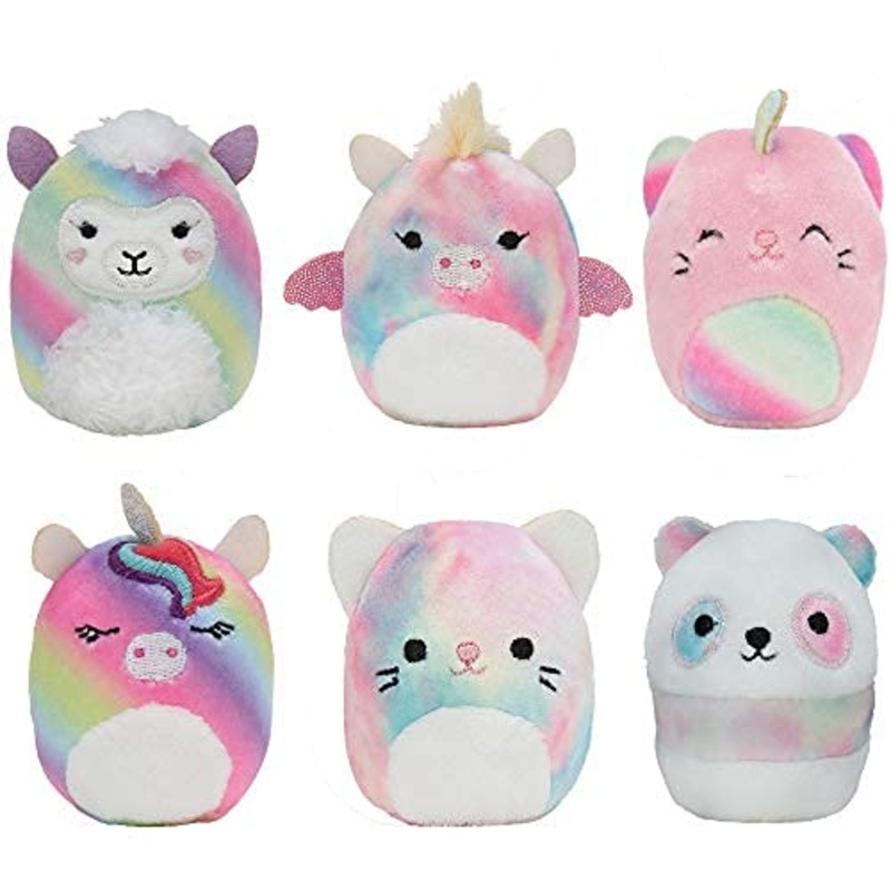 Squishville By Squishmallow Mini Plush Rainbow Dream Squad, Six 2    Rainbow Animals, Irresistibly Soft Colorful Plush, Mini Cat