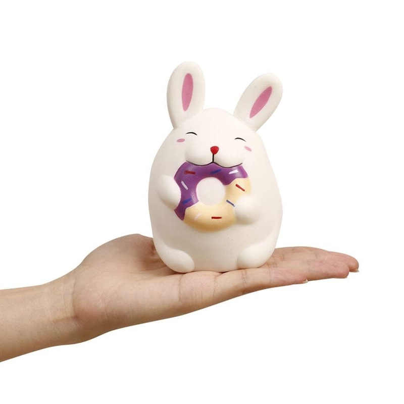 Anboor 4.7 Inches Rabbit Squishies Kawaii Soft Slow Rising Cute Scented Animal Squishys Stress Relief Kids Fidget Toys Decorativ