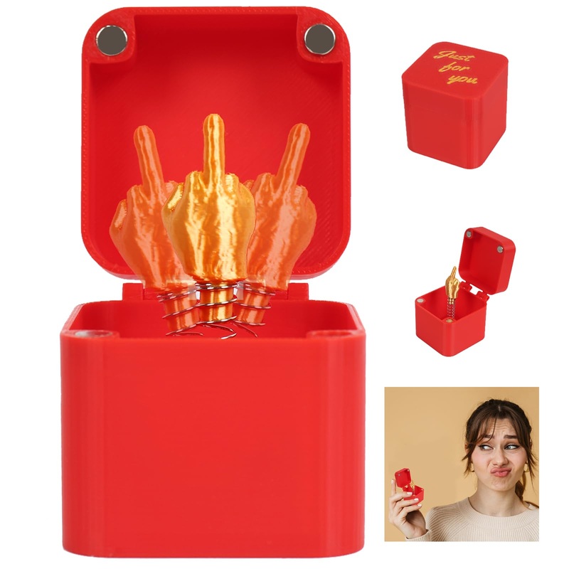 Dasdsa Middle Finger In A Box, Funny Gag Gifts For Women Men, White Elephant Gifts For Adults, Best Gag Christmas Birthday Gifts