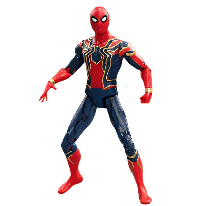 Hiplay Zd Toys Collectible Figure Full Set: 7-Inch Simple Articulated – Iron Spider Men, Normal Version, Miniature Action Figuri