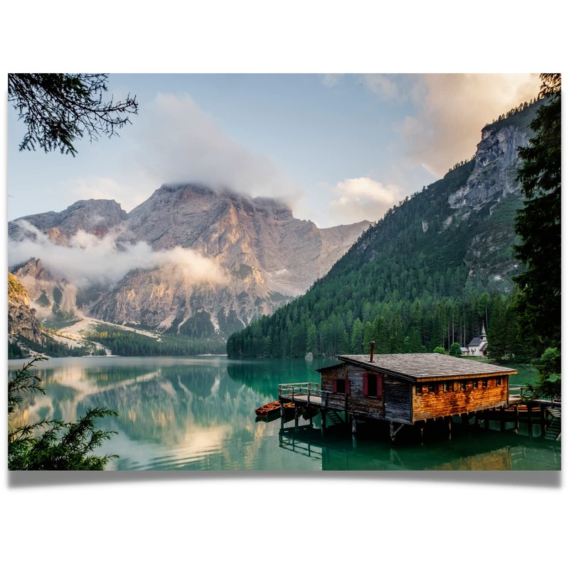 Jigsaw Puzzle For Adults 1000 Pieces – Lake House Views – Large 27 X 20 Inch – Sturdy Tight Fitting Pieces – Letters On Back – S
