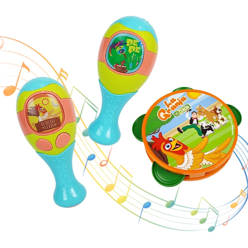 La Granja De Zenon Newborn Toys Bartolito Maracas For Kids With Electric Egg Shakers Maracas Lorito Pepe Rattles For 3+ Years Ol