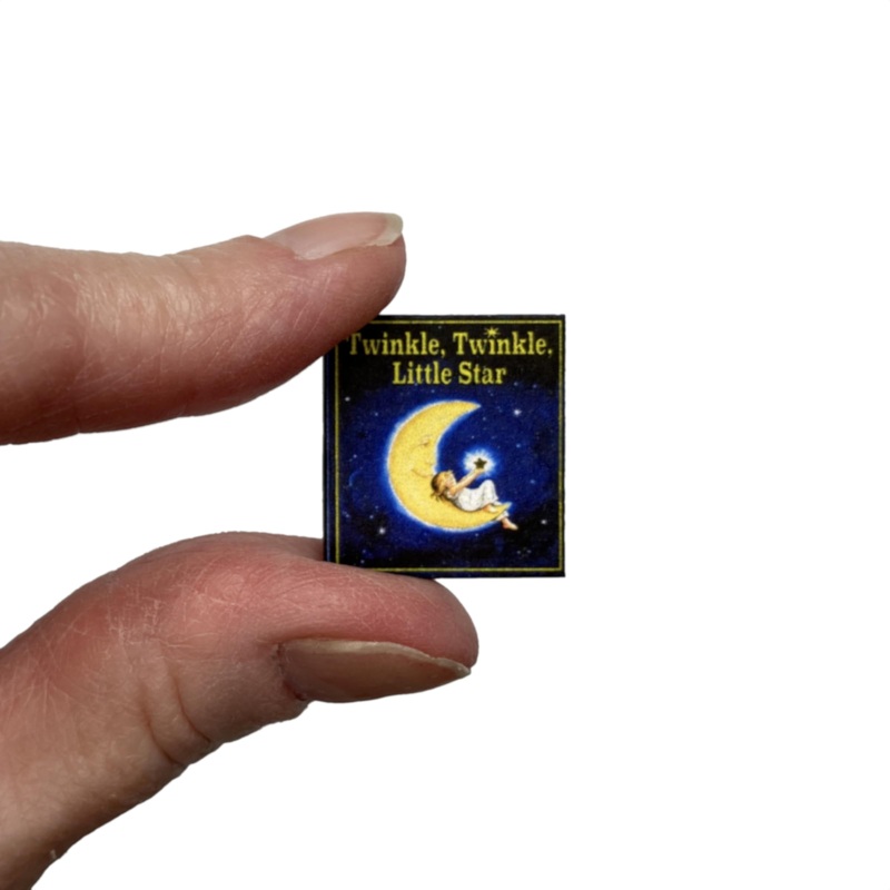 Miniature Children Story Book 1:12 Scale Illustrated Readable Book Twinkle Twinkle Little Star Mini Dollhouse Accessories By Lit