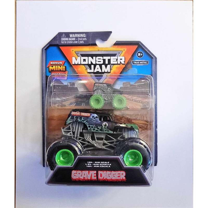 Monster Jam Play Set With Bonus Mini Regalo Grave Digger, El Toro Loco And Megalodon 3+ Years Old (Grave Digger)
