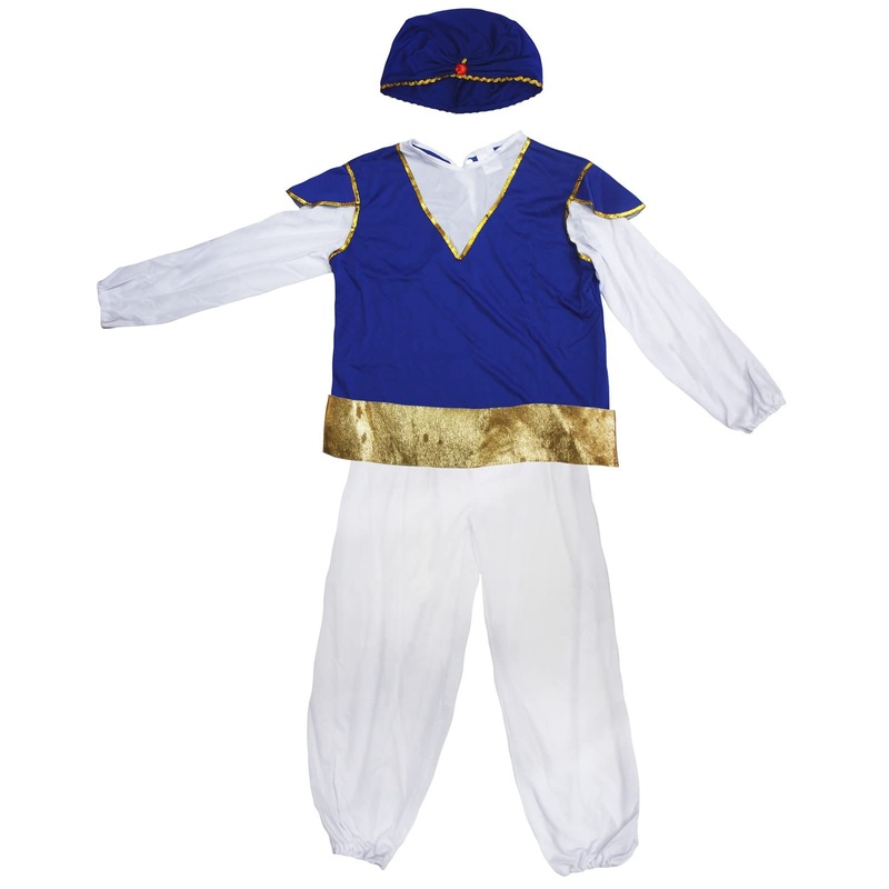 Petitebella Aladdin Boy Costume 4-12Year (Blue, 10-12 Years)