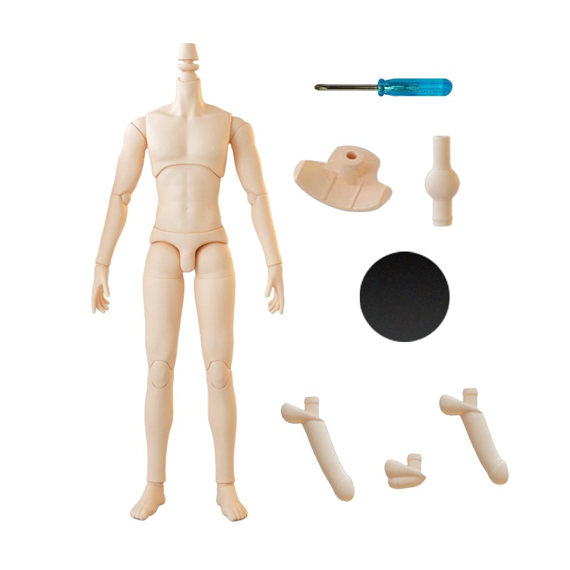 Ymy23 25 Male Doll Body Compatible With Ob22 Ob24 Gsc Bjd Doll Head Diy Drawing Mannequin Action Figure Models(Normal White-22Cm