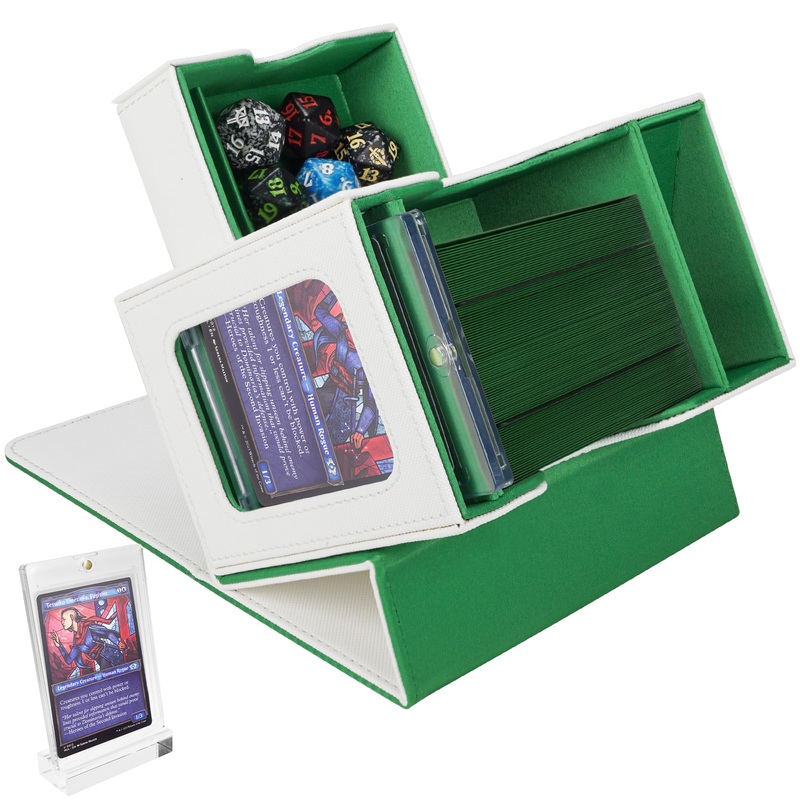 Afiing Card Storage Box For Trading Cards,120+ Mtg Deck Box, Storage Box With Tray Box, Fits For Magic Game Cards
