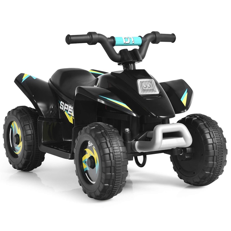 Costzon Kids Atv, 6V Battery Powered Electric Quad, Forward/Reverse Switch, Rear Wheeler Motorized Ride On Mini Vehicle Car For