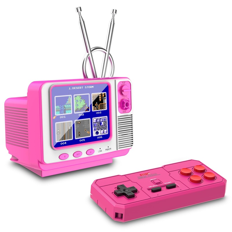 Easegmer Retro Handheld Game Console With 168 Classic Games, Mini Tv Style, 3.0” Screen, Av Output, 2 Player Support, Rechargea