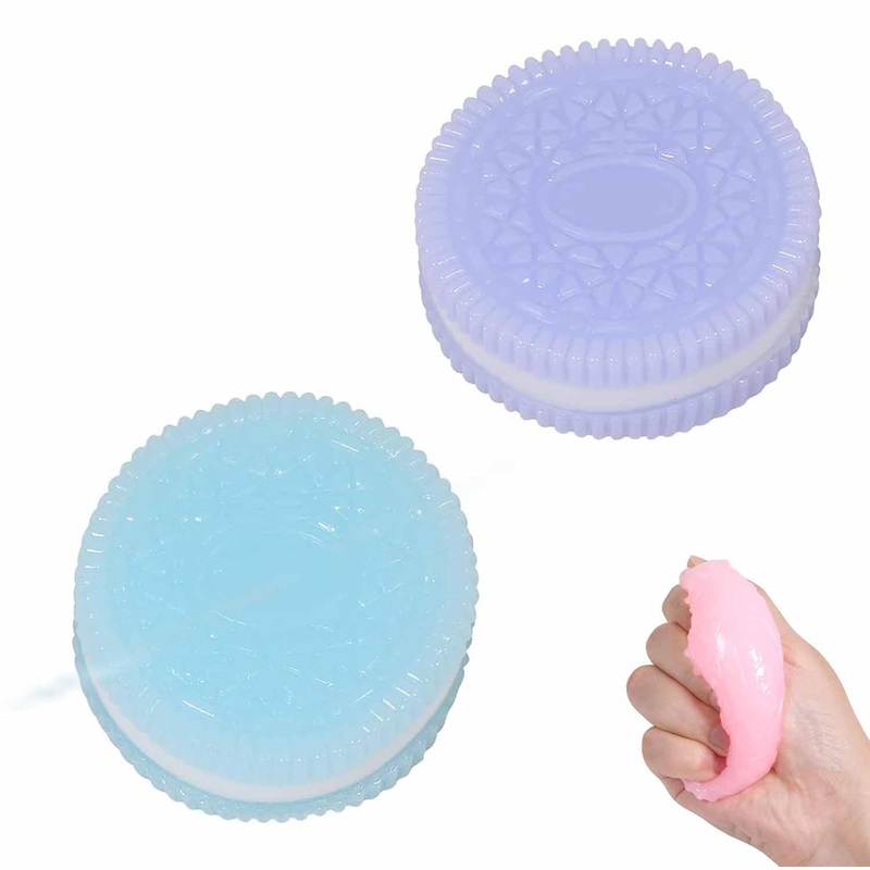 Generic Taba Squishy Stress Relief Toy, Sandwich Simulation, Squishy Fidget Gifts For Anxiety & Relaxation (Purple, Blue)