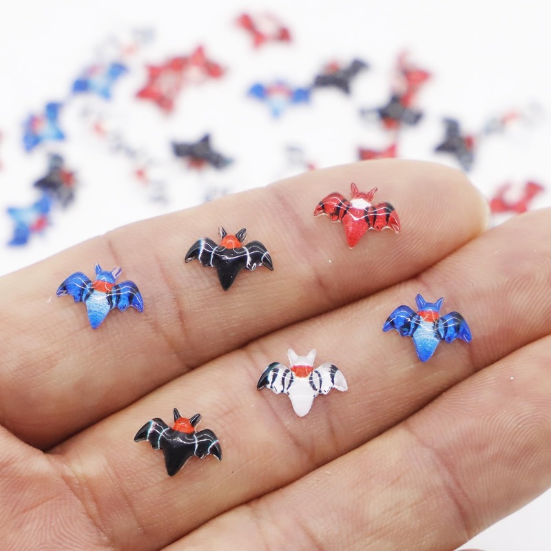 Micro Miniature Bats, Dollhouse Miniature Tiny Bats, Spooky Themed Cartoon Flat Back Bats, Mini Micro Landscaping Decoration (40
