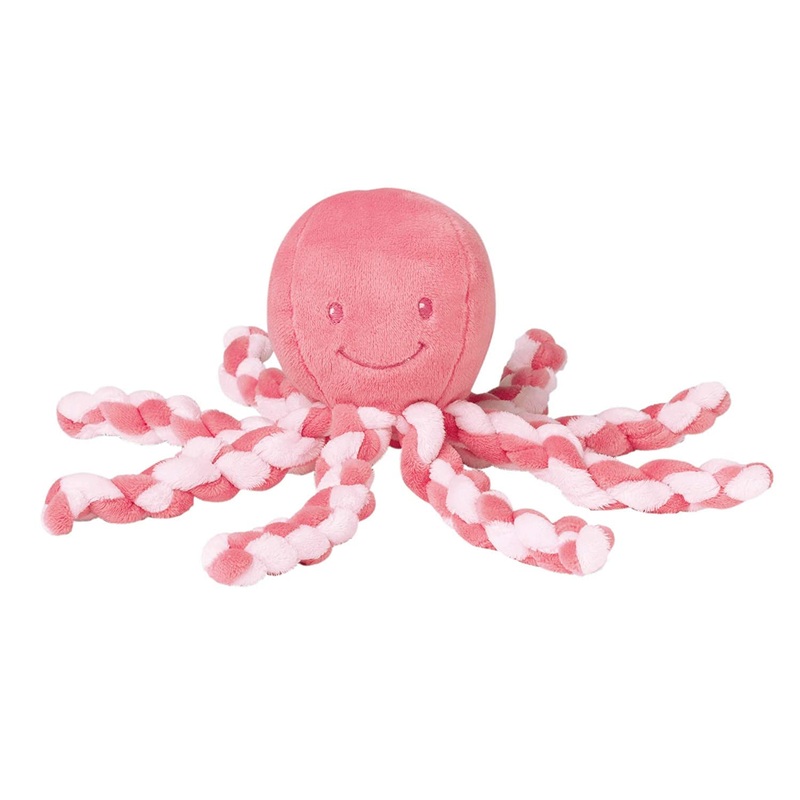 Nattou Octopus Soft Toy, For Newborns And Premature Babies, 23 Cm, Pink, 878715