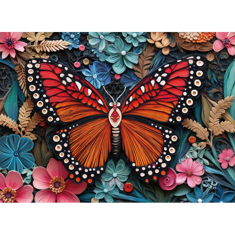 Naturelish Butterfly Jigsaw Puzzles For Adults 1000 Pieces, Brain Challenging Shaped Puzzle For Game Night, Family, Friends, Siz