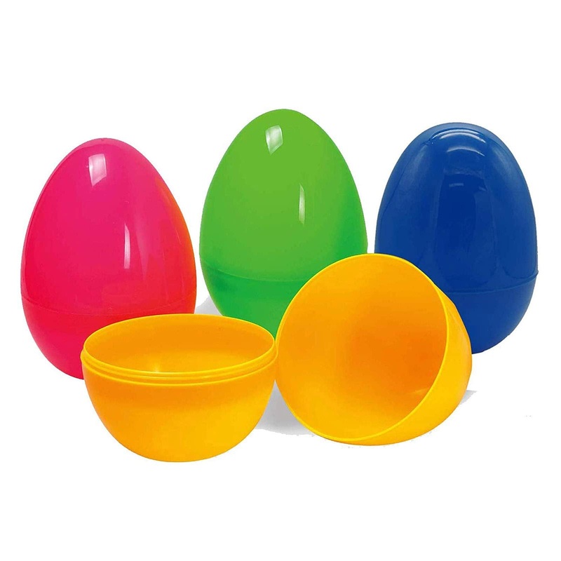 Nyicey 24 Fillable Plastic Easter Egg Hunt Party Supply Pack – 2.5” Assorted Color Plastic Eggs