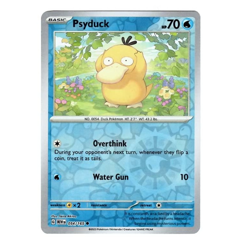 Pokemon – Psyduck 054/165 – Pokemon 151 – Reverse Foil – Single Card