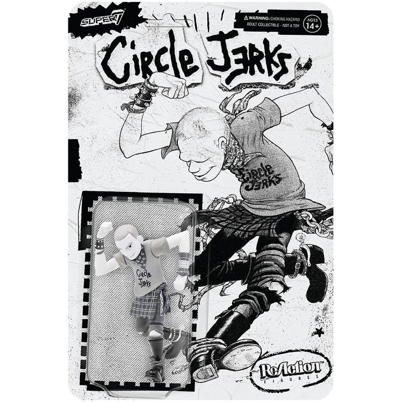 Super7 Circle Jerks Skank Man (Grayscale) – 3.75” Circle Jerks Action Figure Classic Music Collectibles And Retro Toys