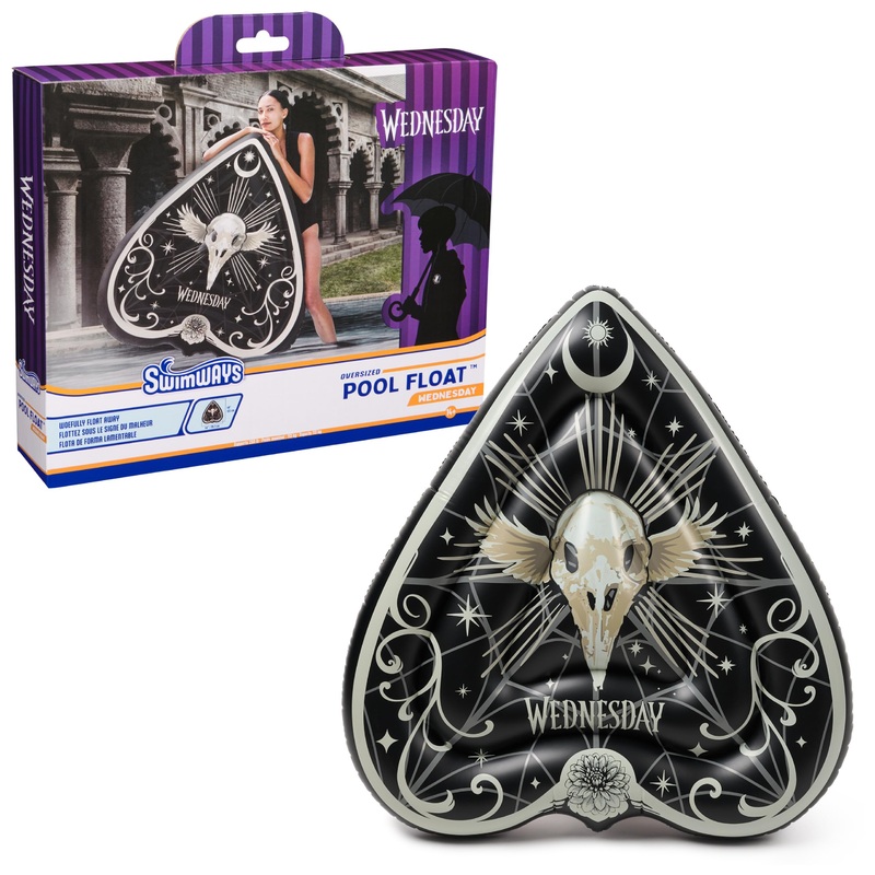 Swimways Wednesday Oversized Pool Float, Inflatable Pool Floats & Kids Pool Toys, Swimming Pool Accessories & Beach Essentials F