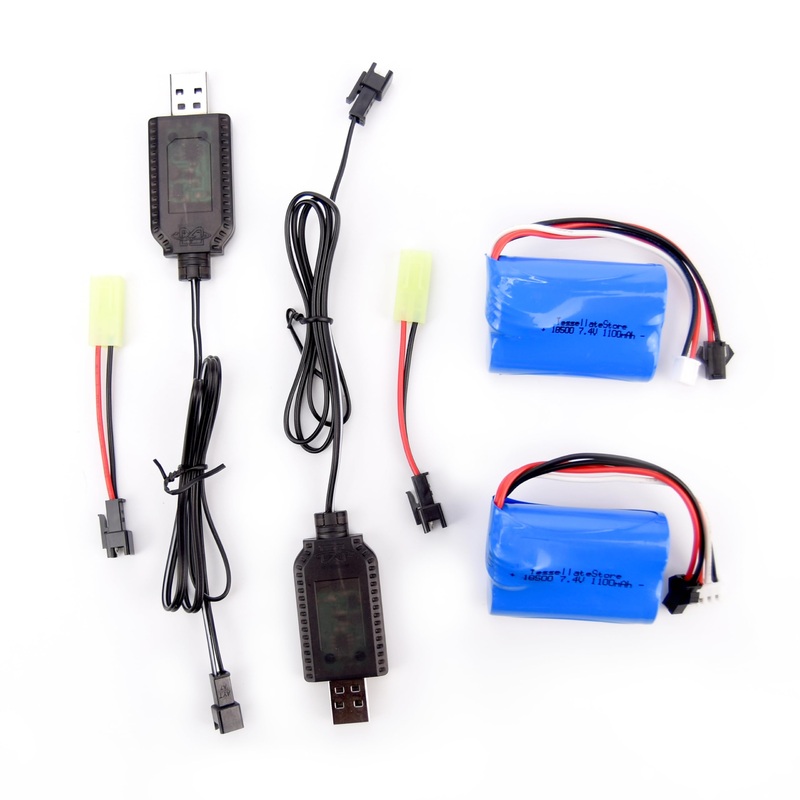 Tessellatestore – 7.4V – Highefficiency – Li-Ion – 1100Mah – Sm-2P – Rechargeable Battery Charger (1 Battery + 1 Charger) 8.14-W