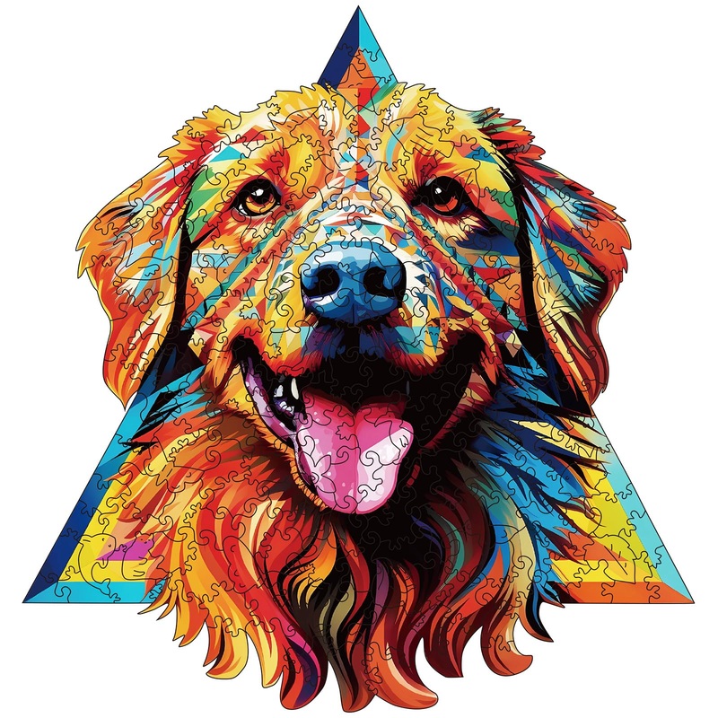 Wooden Puzzles For Adults – 200 Pieces Dog Unique Shaped Wooden Jigsaw Puzzles For Adults, Medium Size 10” X 10.5” Adult Wood