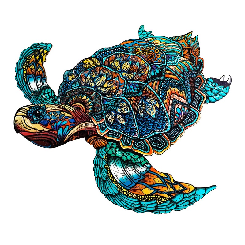 Wooden Puzzles For Adults – Advanced Sea Turtle Wooden Puzzle Unique Shape Puzzels Wooden Jigsaw Puzzles For Adults, Wood Puzzle