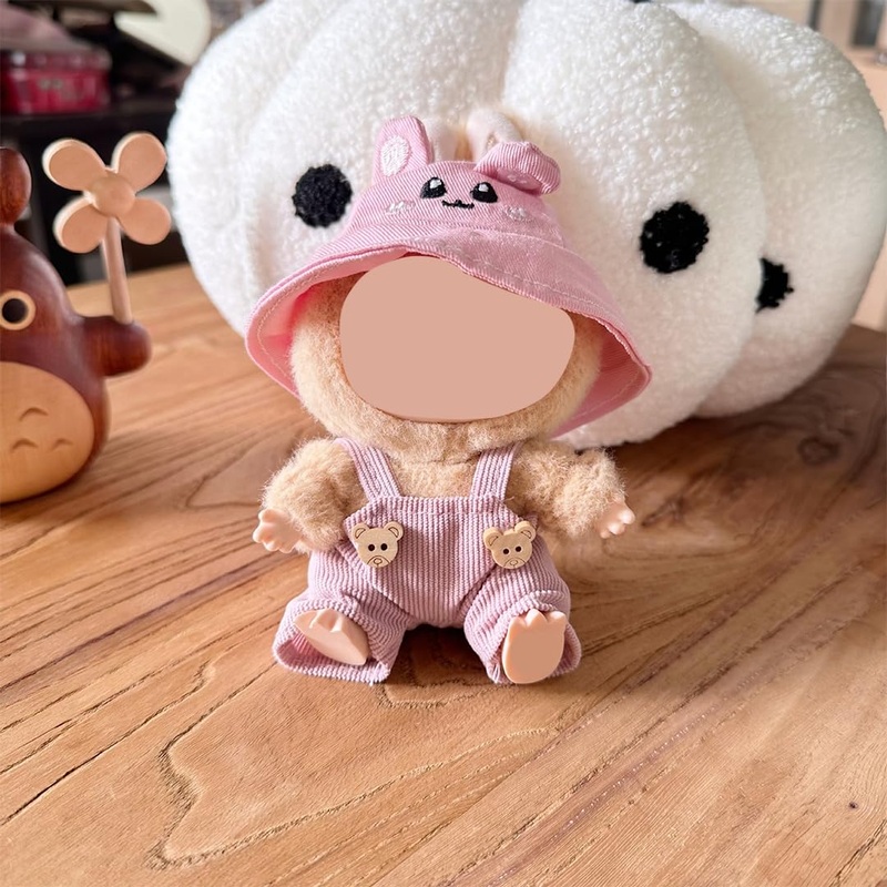 17Cm Doll Clothes – 2-Piece Set For Dolls |Overalls+Cap | 6.7 Inches Cute Doll Clothes – Adorable Outfit For 17Cm(Style-E)