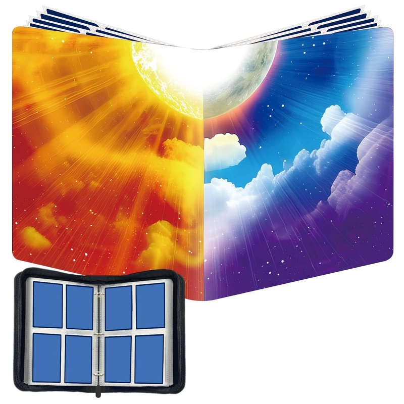 4-Pocket Card Binder Compatible With Ptcg Cards,Tcg Cards Holder,Trading Card Games Collection Binder Case Book Fits 400 Cards W