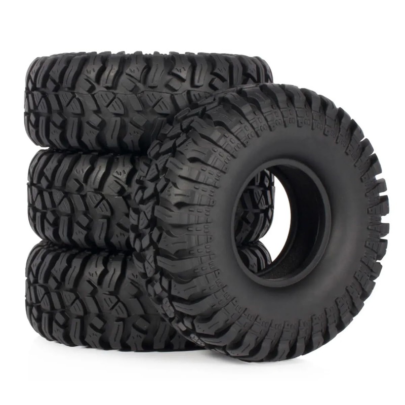4Pcs Rubber 114X42Mm 1/10 Rc Crawler 1.9 Tires With Foam Inserts For Gen7 Gen8 Scx10 Trx4 Upgrades (B-114X42Mm)