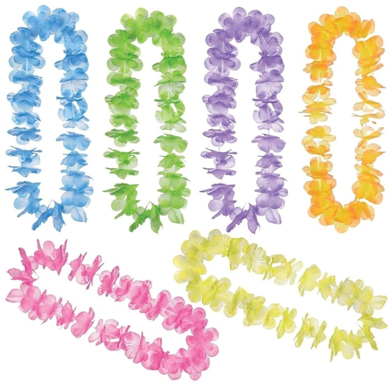 Amscan Child Rainbow Lei – 30” (6 Pack) – Vibrant & Fun Tropical Necklaces – Perfect For Parties, Luaus, And Special Celebratio