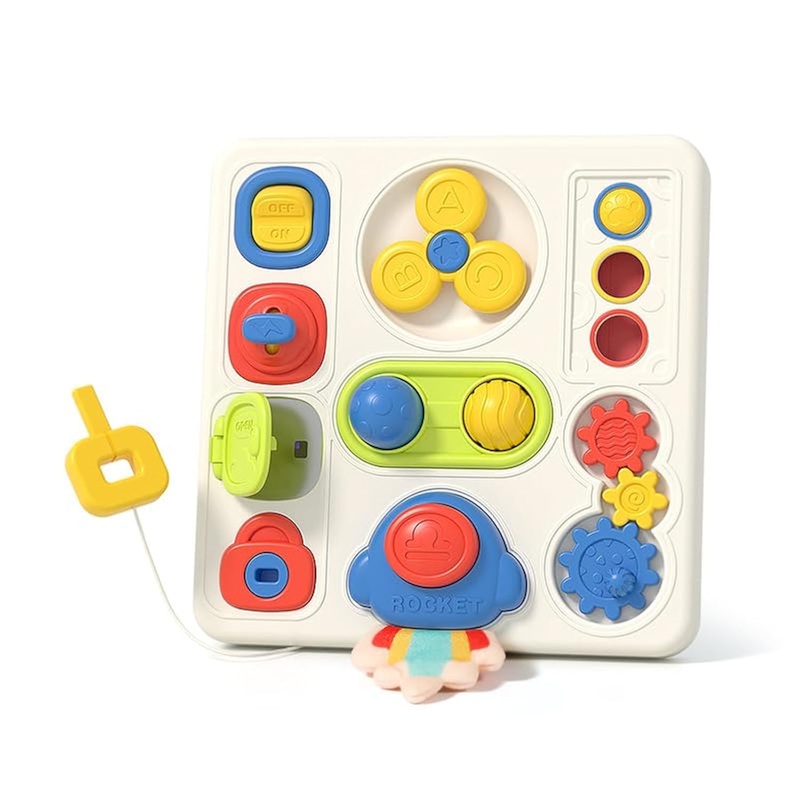 Busy Board Montessori Toys For Toddler Sensory Travel Toys Baby Fidget Board Early Activity Motor Skills Educational Toy For Tod