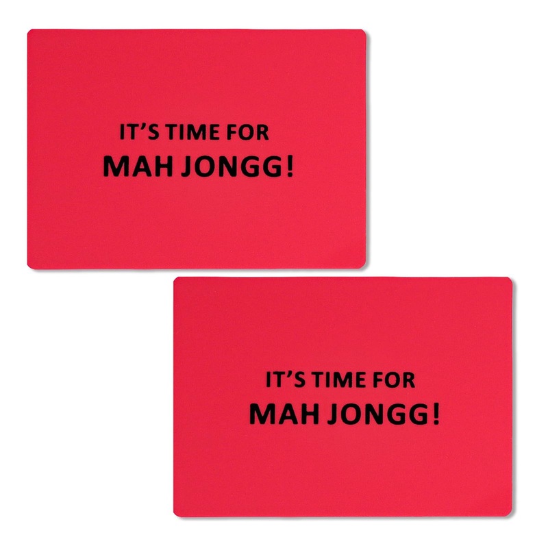 Gracias Set Of 2 Red Mahjong Tile Mixers (Shufflers), Plastic Mahjongg Accessories For Shuffling And Mixing Tiles & Playing Mahj