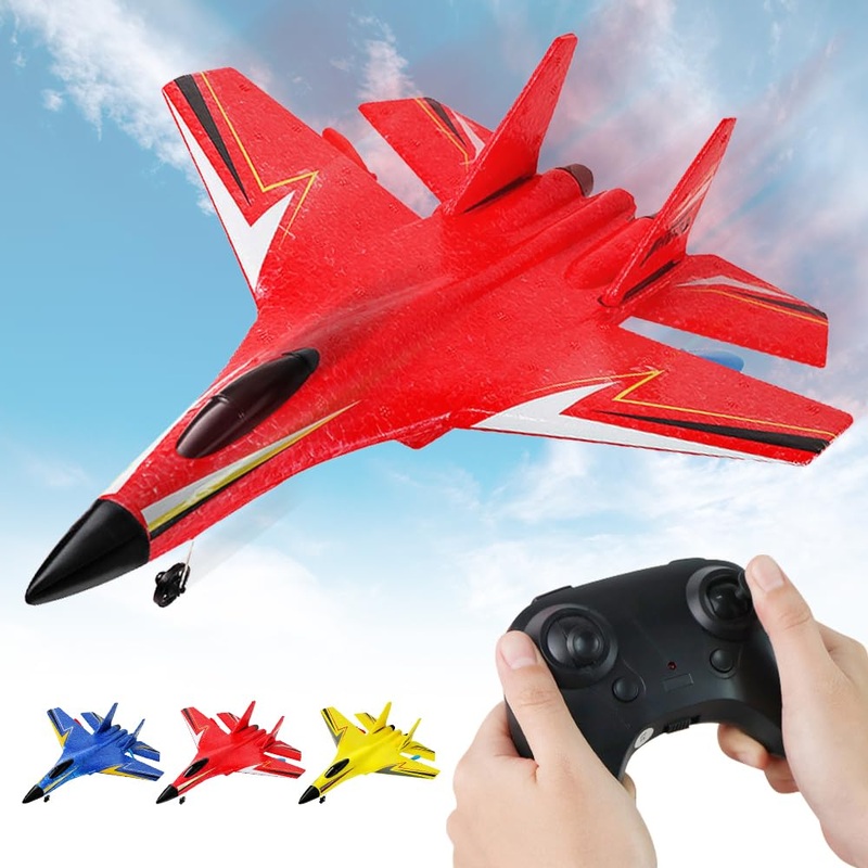 Hknbj Remote Control Airplane Toy For Kids, Gravity Glider Foam Rc Fighter Jet, 2.4 Ghz Air Plane Glider Toy Gifts For Kids Adul