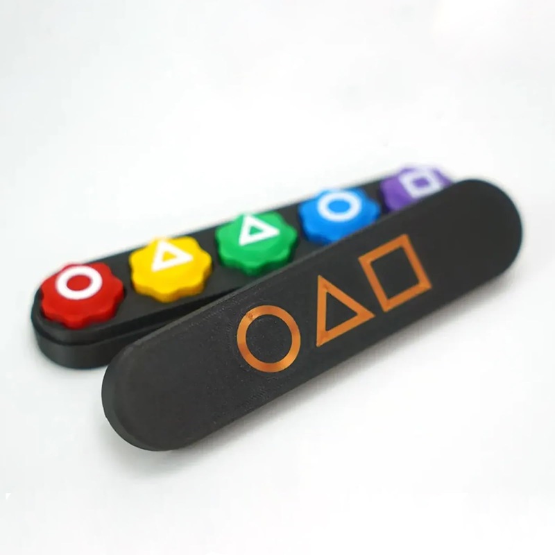 Koovdem Traditional Tossing Game,Gongi Korean Folk Game Set Family Travel Gongi Folk Set Pieces Dice With Base (2 Red)