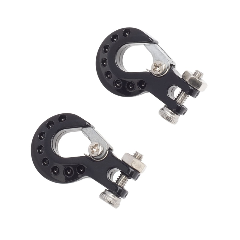 Lafeina Rc Crawler Winch Hooks, Metal Trailer Tow Hook For 1/10 Rc Car Scx10 Tamiya Cc01 D90 D110 Tf2 Trx4 Accessories (B, Black